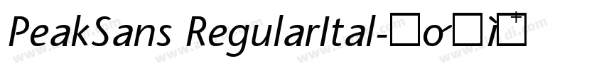 PeakSans RegularItal字体转换